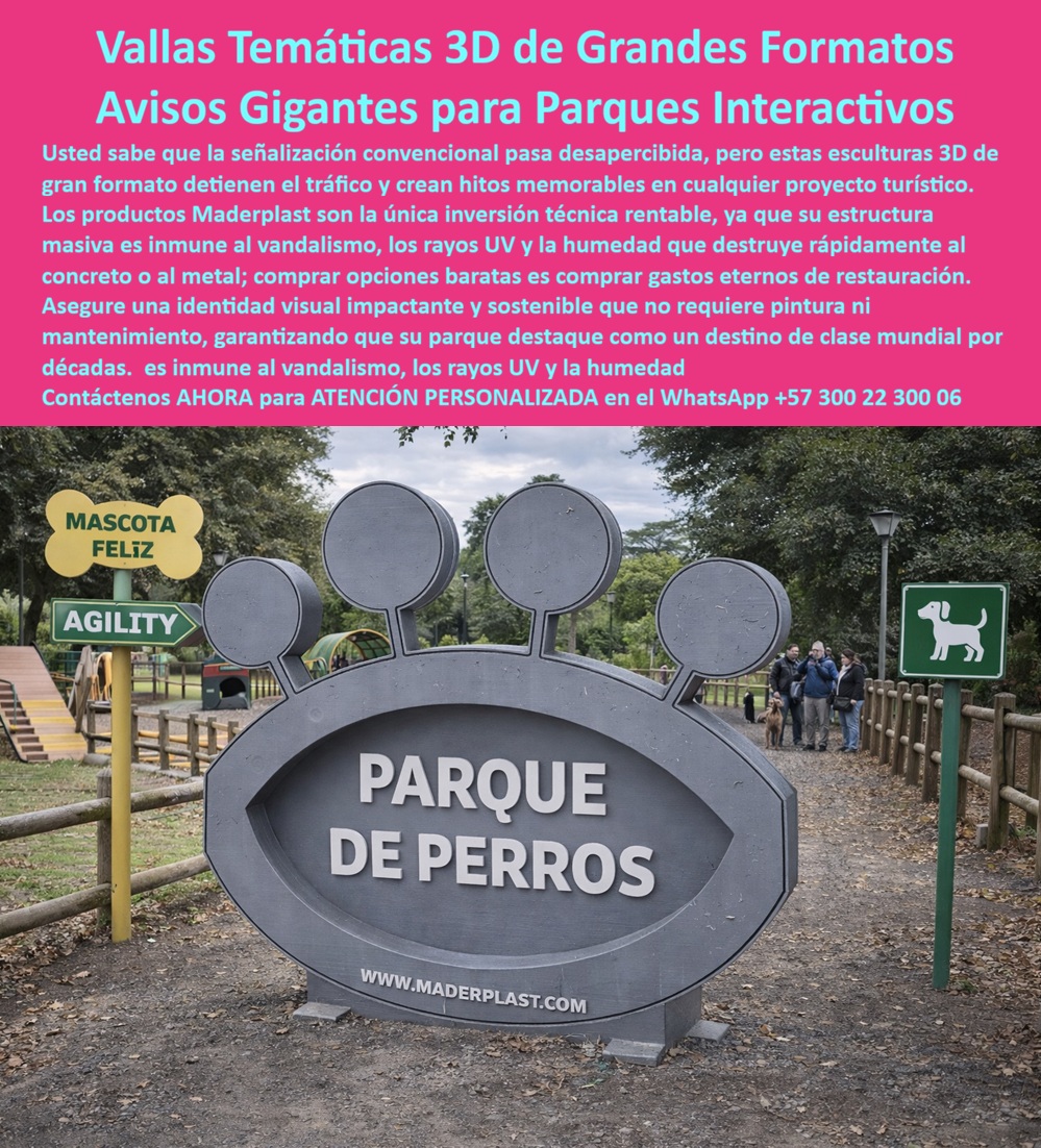 Valla Temática 3d Gran Formato Avisos 3d Temáticos Escultura Maderplast - Valla Temática 3D Gran Formato Avisos 3D Temáticos Escultura Maderplast – Avisos 3D Temáticos Parques Grandes, Avisos Temáticos Gigantes para Proyectos Turísticos, Avisos Temáticos 3D para Parques Interactivos en Gran Formato La imagen muestra una escultura informativa 3D en forma de huella con el texto “Parque de Perros” integrado en relieve, instalada en un entorno recreativo de alto tránsito. No es un letrero convencional atornillado; es una estructura masiva diseñada como hito visual permanente. Este tipo de Valla Temática 3D Gran Formato convierte la señalización en experiencia, detiene el flujo peatonal y posiciona el espacio como destino memorable. El problema de la señalización tradicional en parques y proyectos turísticos es su deterioro acelerado. El metal se oxida, la madera se pudre, el concreto se fisura y la pintura superficial se descascara por radiación UV, humedad constante y vandalismo. Cada restauración implica costos ocultos, reprocesos y pérdida de imagen institucional. Cuando un parque luce descuidado, el impacto reputacional es inmediato y el presupuesto operativo se vuelve reactivo en lugar de estratégico. Las Vallas Temáticas 3D de Gran Formato y los Avisos 3D Temáticos Escultura Maderplast se fabrican en polímero macizo de alta ingeniería, con estabilidad dimensional controlada y pigmentación integrada. No existe corrosión, no hay pudrición, no se pela la pintura porque el color forma parte del material. Estos Avisos temáticos gigantes para proyectos turísticos son inmunes al vandalismo, resistentes a impactos y estables frente a radiación UV intensa y humedad permanente. La estructura es sólida, no una lámina frágil, lo que garantiza durabilidad real en espacios públicos de uso rudo. Desde el punto de vista técnico, los Avisos 3D Temáticos para Parques Interactivos se diseñan considerando anclaje estructural, estabilidad ante viento y uso continuo. El material no tiene valor de chatarra, reduciendo el riesgo de hurto, y puede limpiarse sin comprometer su integridad. Las Esculturas informativas gran formato no requieren repinte anual ni restauraciones periódicas, lo que reduce el costo total de propiedad y estabiliza el presupuesto de mantenimiento. En términos financieros, la decisión debe evaluarse en TCO. Los letreros monumentales sin mantenimiento y las vallas ecológicas de larga vida eliminan ciclos eternos de reparación. La señalización urbana de alto impacto no depende de campañas temporales, sino de infraestructura permanente que proyecta Identidad visual parques sostenibles durante décadas. Por eso sostenemos con criterio técnico que los productos Maderplast son tan superiores que cualquier alternativa convencional termina siendo más costosa por fallas, reposiciones y deterioro de imagen. Para respaldar la inversión ante comité técnico o interventoría, Maderplast suministra ficha técnica descargable en PDF con propiedades mecánicas, espesores y sistema de anclaje; soporte de ingeniería para especificación en proyectos recreativos y turísticos; y posibilidad de personalización total en formas, relieves, colores y tipografías. Además, puede solicitar cotización formal, modelado 3D previo y producción en serie para múltiples parques o desarrollos urbanos. Si su proyecto requiere Avisos gigantes parques interactivos, Señalética creativa resistente UV o Estructuras monumentales inalterables con mantenimiento mínimo y respaldo técnico documentado, solicite ahora la ficha técnica PDF y una cotización personalizada. Con información técnica clara, la decisión deja de ser estética y se convierte en una inversión estratégica de largo plazo. Atención personalizada al WhatsApp +57 300 22 300 06. Avisos 3D Temáticos Parques Grandes, Avisos temáticos gigantes para proyectos turísticos, Avisos temáticos 3D para parques interactivos Avisos en gran formato Valla Temática 3d Gran Formato Avisos 3d Temáticos Escultura Maderplast Avisos 3D Temáticos Parques Grandes Avisos temáticos gigantes para proyectos turísticos Avisos temáticos 3D para parques interactivos Avisos en gran formato Valla Temática 3D Gran Formato Avisos 3D Temáticos Escultura Maderplast – Avisos 3D Temáticos Parques Grandes, Avisos Temáticos Gigantes para Proyectos Turísticos, Avisos Temáticos 3D para Parques Interactivos en Gran Formato La imagen muestra una escultura informativa 3D en forma de huella con el texto “Parque de Perros” integrado en relieve, instalada en un entorno recreativo de alto tránsito. No es un letrero convencional atornillado; es una estructura masiva diseñada como hito visual permanente. Este tipo de Valla Temática 3D Gran Formato convierte la señalización en experiencia, detiene el flujo peatonal y posiciona el espacio como destino memorable. El problema de la señalización tradicional en parques y proyectos turísticos es su deterioro acelerado. El metal se oxida, la madera se pudre, el concreto se fisura y la pintura superficial se descascara por radiación UV, humedad constante y vandalismo. Cada restauración implica costos ocultos, reprocesos y pérdida de imagen institucional. Cuando un parque luce descuidado, el impacto reputacional es inmediato y el presupuesto operativo se vuelve reactivo en lugar de estratégico. Las Vallas Temáticas 3D de Gran Formato y los Avisos 3D Temáticos Escultura Maderplast se fabrican en polímero macizo de alta ingeniería, con estabilidad dimensional controlada y pigmentación integrada. No existe corrosión, no hay pudrición, no se pela la pintura porque el color forma parte del material. Estos Avisos temáticos gigantes para proyectos turísticos son inmunes al vandalismo, resistentes a impactos y estables frente a radiación UV intensa y humedad permanente. La estructura es sólida, no una lámina frágil, lo que garantiza durabilidad real en espacios públicos de uso rudo. Desde el punto de vista técnico, los Avisos 3D Temáticos para Parques Interactivos se diseñan considerando anclaje estructural, estabilidad ante viento y uso continuo. El material no tiene valor de chatarra, reduciendo el riesgo de hurto, y puede limpiarse sin comprometer su integridad. Las Esculturas informativas gran formato no requieren repinte anual ni restauraciones periódicas, lo que reduce el costo total de propiedad y estabiliza el presupuesto de mantenimiento. En términos financieros, la decisión debe evaluarse en TCO. Los letreros monumentales sin mantenimiento y las vallas ecológicas de larga vida eliminan ciclos eternos de reparación. La señalización urbana de alto impacto no depende de campañas temporales, sino de infraestructura permanente que proyecta Identidad visual parques sostenibles durante décadas. Por eso sostenemos con criterio técnico que los productos Maderplast son tan superiores que cualquier alternativa convencional termina siendo más costosa por fallas, reposiciones y deterioro de imagen. Para respaldar la inversión ante comité técnico o interventoría, Maderplast suministra ficha técnica descargable en PDF con propiedades mecánicas, espesores y sistema de anclaje; soporte de ingeniería para especificación en proyectos recreativos y turísticos; y posibilidad de personalización total en formas, relieves, colores y tipografías. Además, puede solicitar cotización formal, modelado 3D previo y producción en serie para múltiples parques o desarrollos urbanos. Si su proyecto requiere Avisos gigantes parques interactivos, Señalética creativa resistente UV o Estructuras monumentales inalterables con mantenimiento mínimo y respaldo técnico documentado, solicite ahora la ficha técnica PDF y una cotización personalizada. Con información técnica clara, la decisión deja de ser estética y se convierte en una inversión estratégica de largo plazo. Atención personalizada al WhatsApp +57 300 22 300 06.