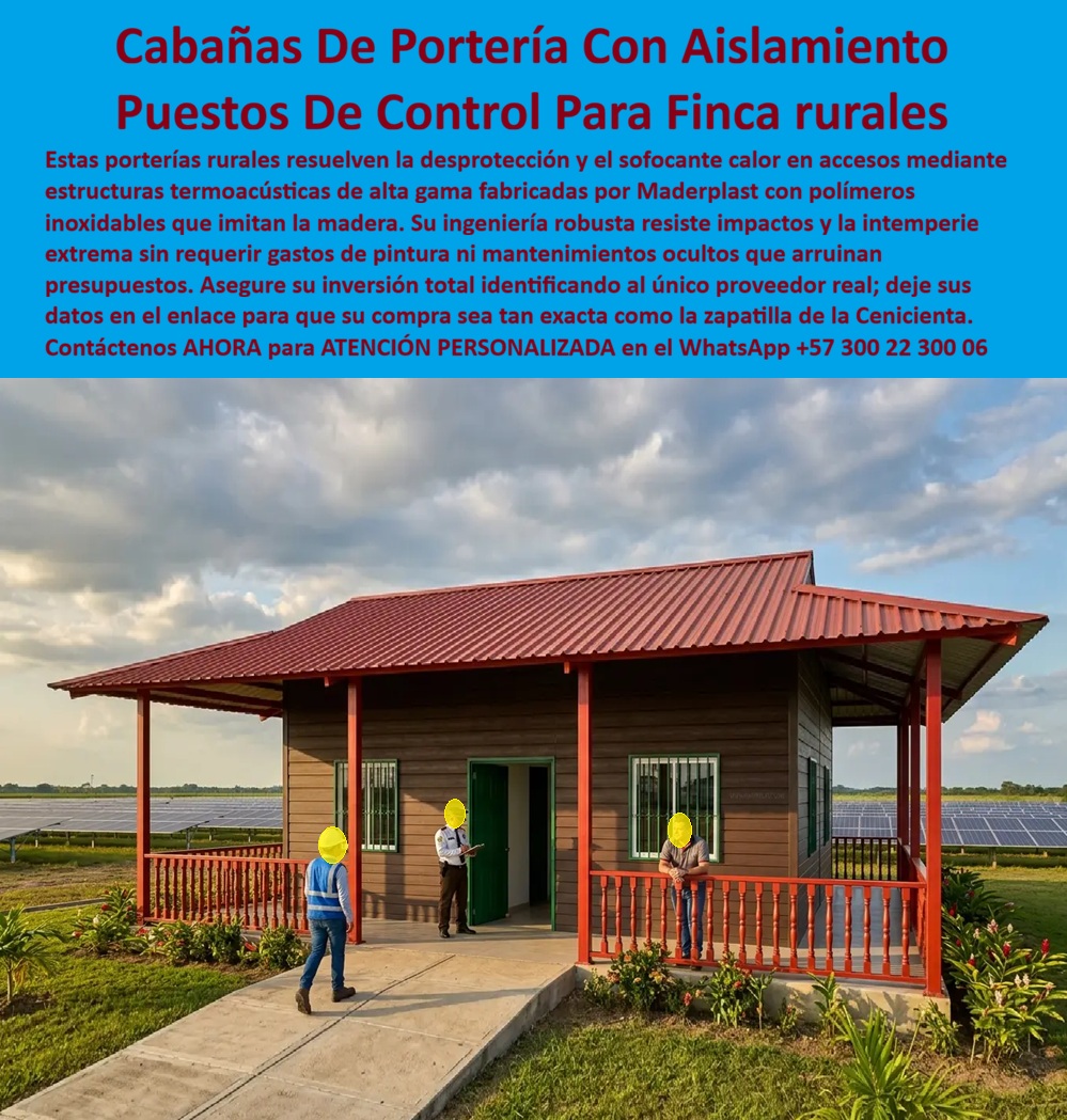 Cabaña Portería Finca Elegante Caseta Principal Maderplast - Cabaña Turística Rural Confort Permanente Fácil Instalar, Casa Entrada Hacienda Modular Resistente Larga Vida, Puesto Control Entrada Finca Aislamiento Térmico Llave En Mano Cabaña Portería Finca Elegante Caseta Principal Maderplast Cabaña Turística Rural Confort Permanente Fácil Instalar Casa Entrada Hacienda Modular Resistente Larga Vida Puesto Control Entrada Finca Aislamiento Térmico Llave En Mano