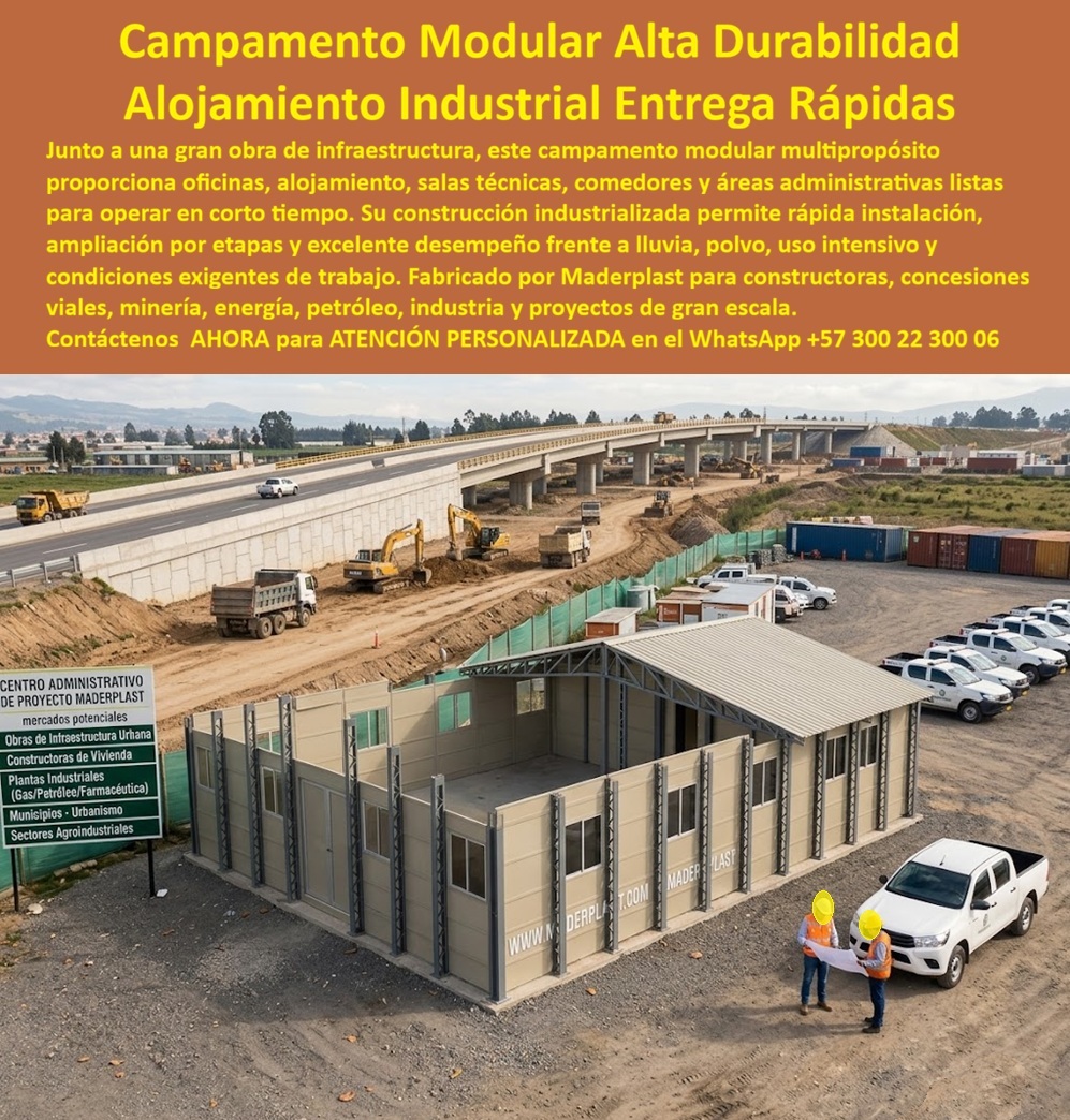 Campamento Multipropósito Modular Campamento De Obra Maderplast - Alojamiento Modular Industrial Entrega Rápida Alta Durabilidad, Campamento De Obra Resistente Clima Extremo Fácil Instalar, Alojamiento Modular Industrial Entrega Rápida Campamento Multipropósito Modular Campamento De Obra Maderplast Alojamiento Modular Industrial Entrega Rápida Alta Durabilidad Campamento De Obra Resistente Clima Extremo Fácil Instalar Alojamiento Modular Industrial Entrega Rápida