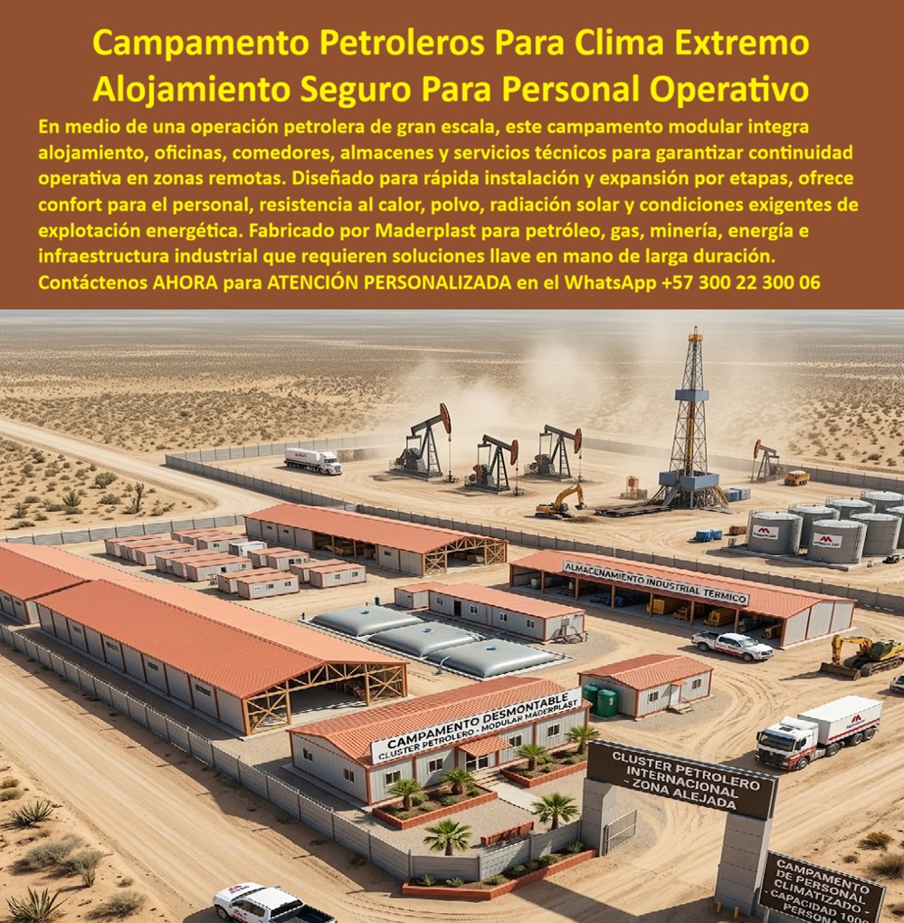 Campamento Petrolero Alojamiento Seguro Personal Maderplast - Campamento Explotación Petrolera Modular Rápida Instalación Llave Mano, Complejo Habitacional Petrolero Resistente Clima Extremo, Campamento Empresarial Petrolero Baj Campamento Petrolero Alojamiento Seguro Personal Maderplast Campamento Explotación Petrolera Modular Rápida Instalación Llave Mano Complejo Habitacional Petrolero Resistente Clima Extremo Campamento Empresarial Petrolero Baj