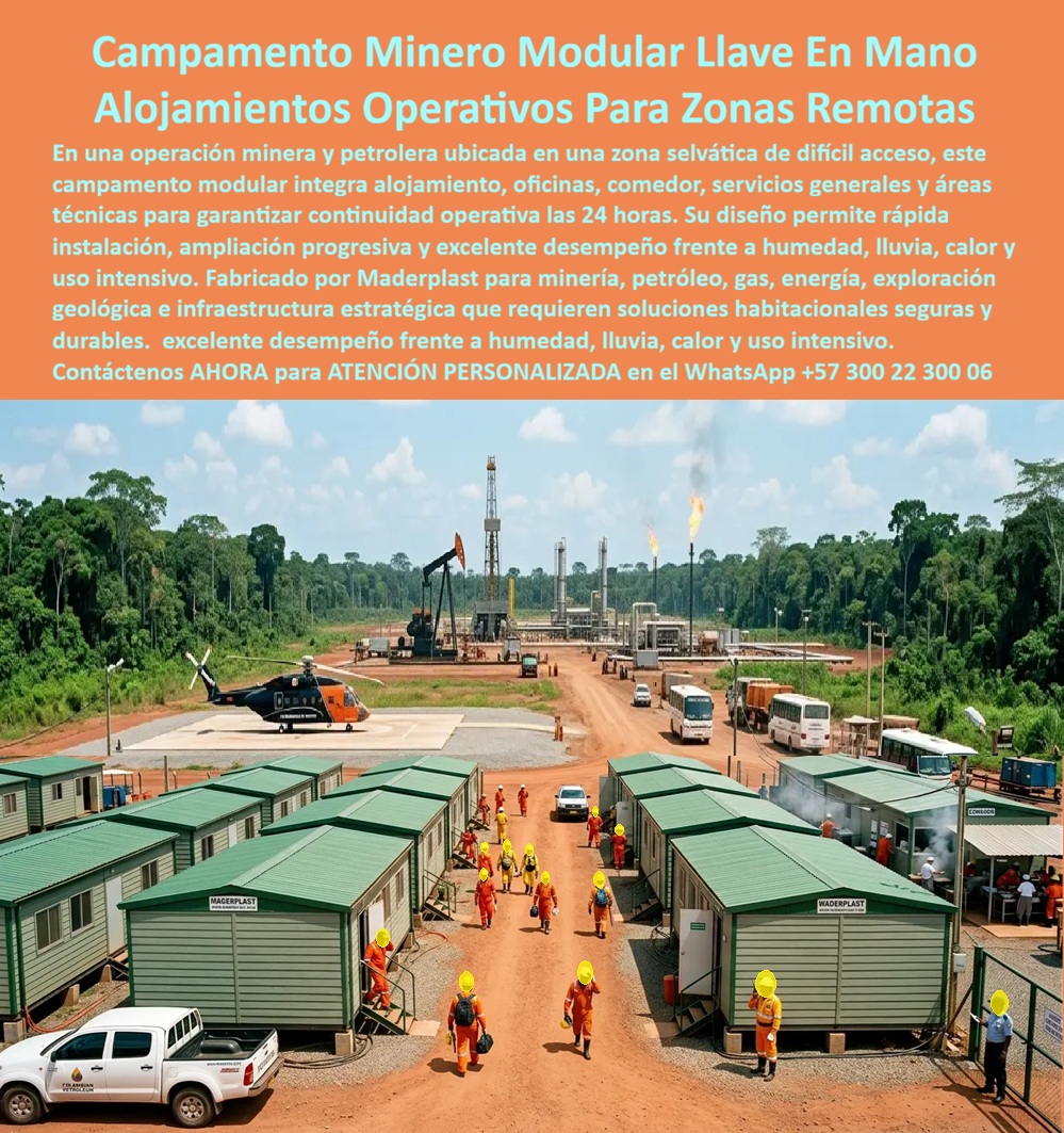 Campamento Prefabricado Personal Minero Campamento Maderplast - Campamento De Minería Llave En Mano Alta Durabilidad, Campamento Petrolero Completo Modular Selva Instalado Llave En Mano, Alojamiento Temporal Minero Confort Operativo AA Campamento Prefabricado Personal Minero Campamento Maderplast Campamento De Minería Llave En Mano Alta Durabilidad Campamento Petrolero Completo Modular Selva Instalado Llave En Mano Alojamiento Temporal Minero Confort Operativo AA