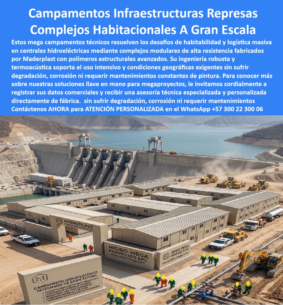 Campamento Represa Infraestructura Campamentos Grandes Maderplast - Campamento Técnico Para Centrales Hidroeléctricas Uso Intensivo, Oficinas De Obra Para Mega Proyectos Resistencia Extrema, Campamento Hidroeléctrico Gran Escala Modular Campamento Represa Infraestructura Campamentos Grandes Maderplast Campamento Técnico Para Centrales Hidroeléctricas Uso Intensivo Oficinas De Obra Para Mega Proyectos Resistencia Extrema Campamento Hidroeléctrico Gran Escala Modular