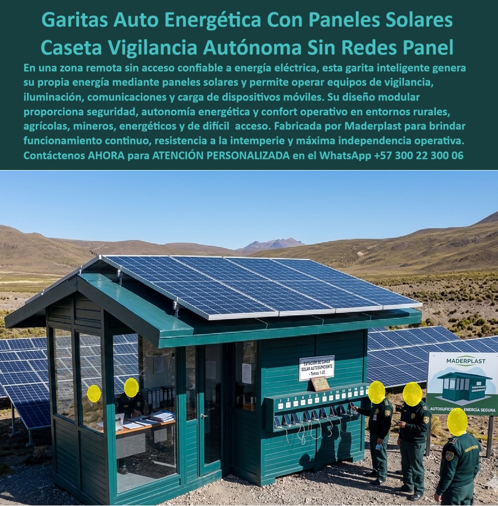 Caseta Celaduría Auto Energética Garita Puesto De Vigilancia Maderplast - Caseta Garita Auto Energetica Con Cargador Celulares Confortable, Garita Inteligente Zonas Sin Infraestructura Oficina Agropecuaria Con Paneles Solares Caseta Cel Caseta Celaduría Auto Energética Garita Puesto De Vigilancia Maderplast Caseta Garita Auto Energetica Con Cargador Celulares Confortable Garita Inteligente Zonas Sin Infraestructura Oficina Agropecuaria Con Paneles Solares Caseta Cel