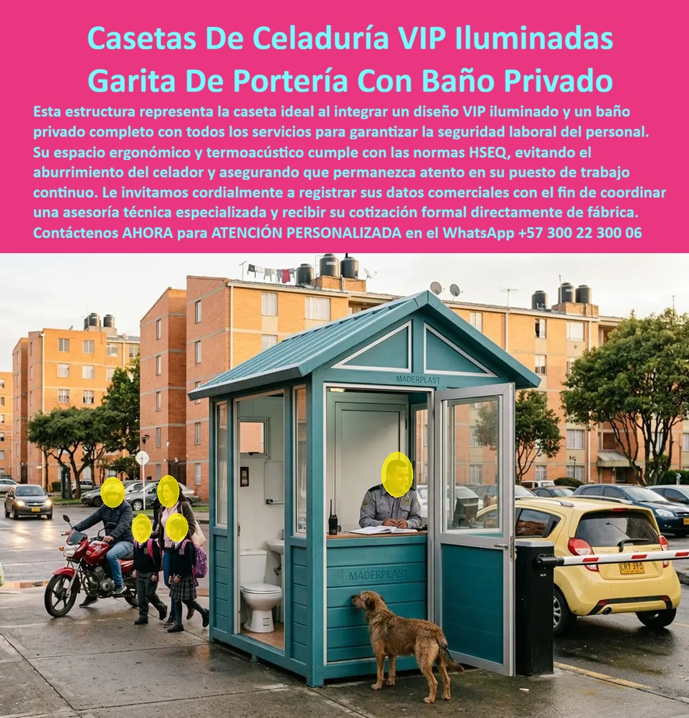 Caseta Celaduría VIP Iluminada Garita Portería Baño Privado Maderplast - Puesto De Celaduría VIP Control Acceso Inteligente, Caseta Control Acceso Conjunto Cerrado Resistente Impacto, Puesto Control Residencial Completo Baño Modular AA Caseta Celaduría VIP Iluminada Garita Portería Baño Privado Maderplast Puesto De Celaduría VIP Control Acceso Inteligente Caseta Control Acceso Conjunto Cerrado Resistente Impacto Puesto Control Residencial Completo Baño Modular AA
