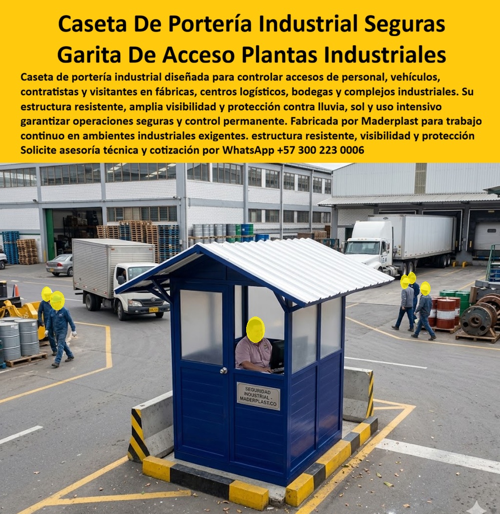 Caseta De Portería Zonas Industriales Garita De Acceso Maderplast - Caseta De Portería Industrial Vigilancia Exterior, Garitas De Celaduria Prefabricadas Con Proteccion Rayos UV, Garita Portería Zona Industrial Modular Alta Resistencia Caseta De Portería Zonas Industriales Garita De Acceso Maderplast Caseta De Portería Industrial Vigilancia Exterior Garitas De Celaduria Prefabricadas Con Proteccion Rayos UV Garita Portería Zona Industrial Modular Alta Resistencia
