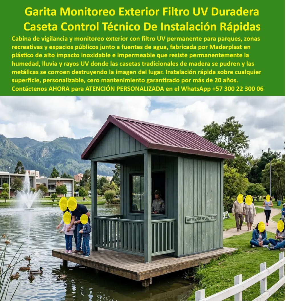 Caseta Técnica De Control Garita De Monitoreo Exterior Maderplast - Cuarto De Máquinas Y Garita Celador Prefabricadas Con Filtro UV, Cabina De Vigilancia Modular Instalación Rápida Duradera Garita De Monitoreo Exterior Protección Total Caseta Técnica De Control Garita De Monitoreo Exterior Maderplast Cuarto De Máquinas Y Garita Celador Prefabricadas Con Filtro UV Cabina De Vigilancia Modular Instalación Rápida Duradera Garita De Monitoreo Exterior Protección Total