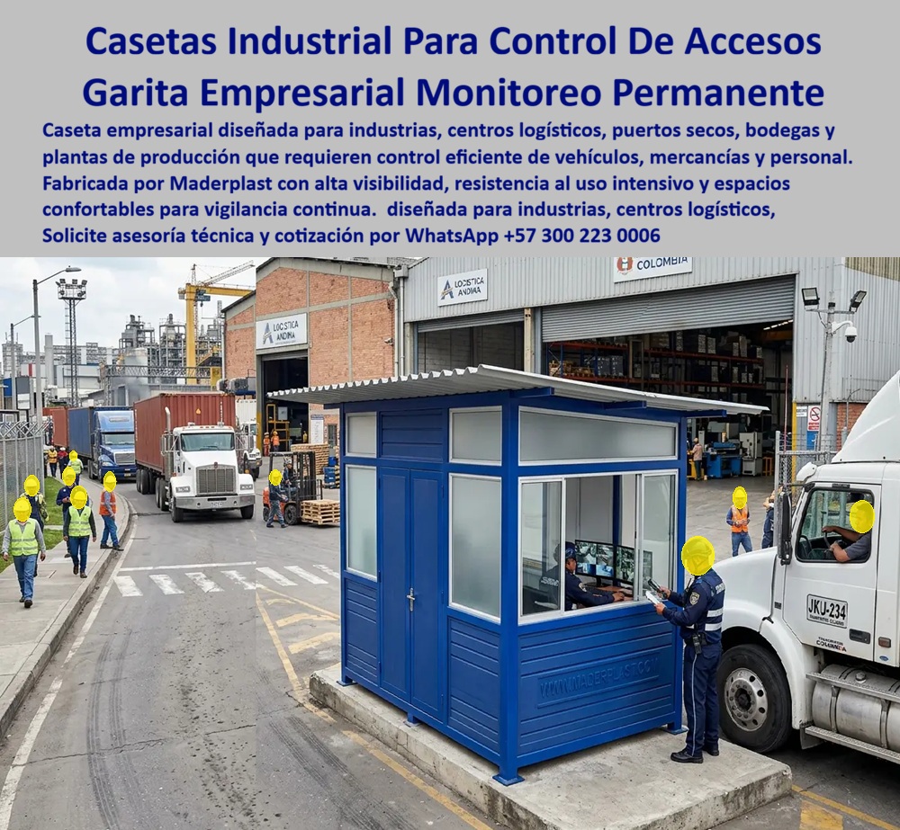 Caseta Vigilancia Empresarial, Garita Portería Zona Industrial Maderplast - Oficina Modular Para Control De Accesos, Garita Industrial Con Baño Integrado Profesional, Puesto Vigilancia Industrial Prefabricada Alta Seguridad Instalada A Caseta Vigilancia Empresarial Garita Portería Zona Industrial Maderplast Oficina Modular Para Control De Accesos Garita Industrial Con Baño Integrado Profesional Puesto Vigilancia Industrial Prefabricada Alta Seguridad Instalada A