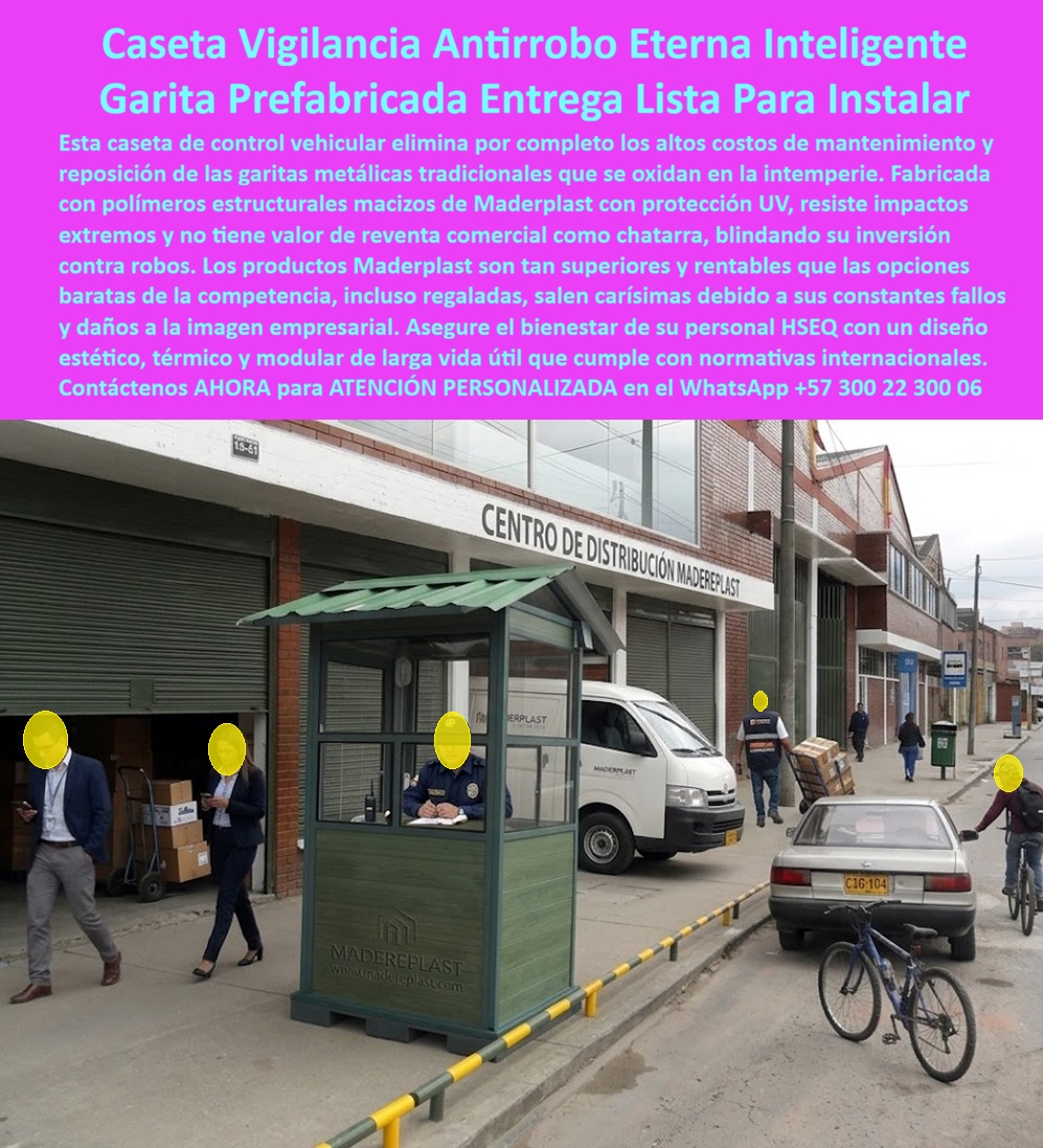 Caseta Vigilancia Pequeña Confortable Diseño Moderno Maderplast - Puesto Vigilante Compacto Prefabricado Durabilidad Extrema Ambientes Urbanos, Caseta Para Portería Control Vehicular Bajo Mantenimiento Diseño Garita De Seguridad Modular Caseta Vigilancia Pequeña Confortable Diseño Moderno Maderplast Puesto Vigilante Compacto Prefabricado Durabilidad Extrema Ambientes Urbanos Caseta Para Portería Control Vehicular Bajo Mantenimiento Diseño Garita De Seguridad Modular