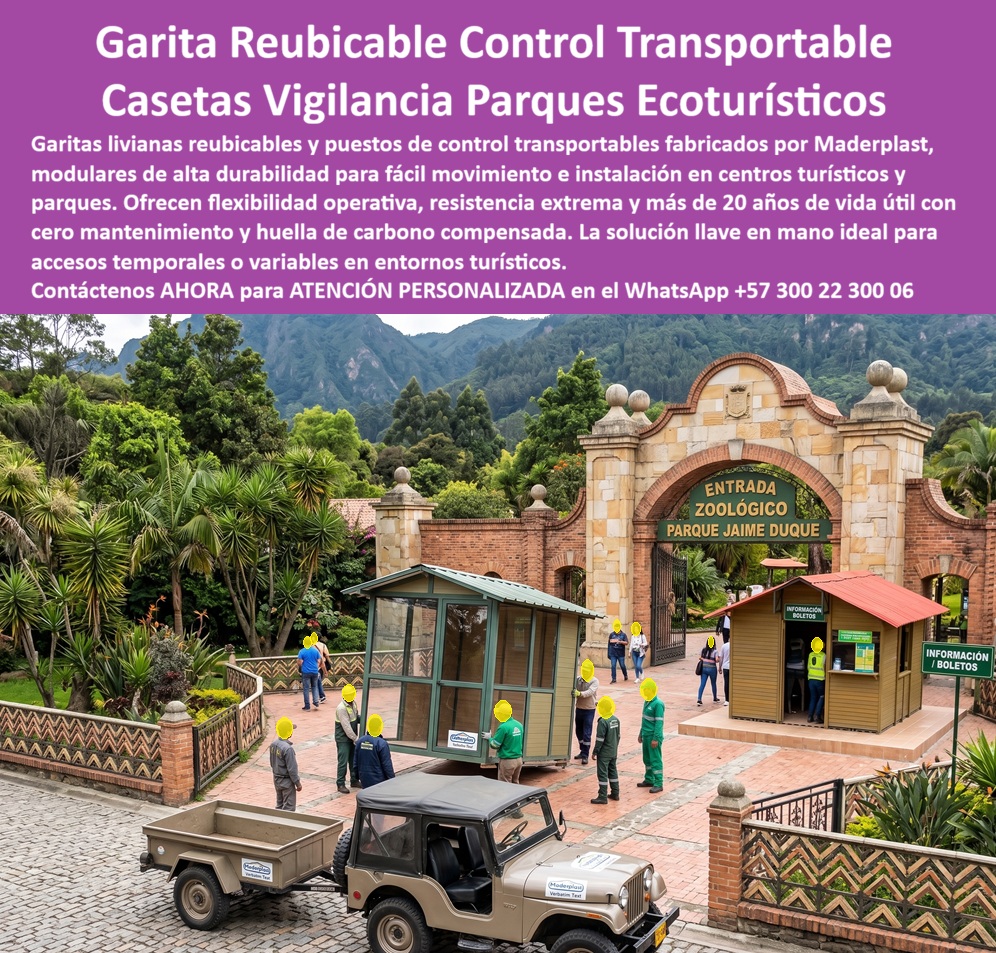 Garita Liviana Reubicable Puesto De Control Transportable Maderplast - Garita Transportable Centros Turísticos, Caseta Modular Parques Ecoturísticos, Caseta Vigilancia Portátil Fácil Mover Instalar Durable Garantizada, garita PP Garita Liviana Reubicable Puesto De Control Transportable Maderplast Garita Transportable Centros Turísticos Caseta Modular Parques Ecoturísticos Caseta Vigilancia Portátil Fácil Mover Instalar Durable Garantizada garita PP
