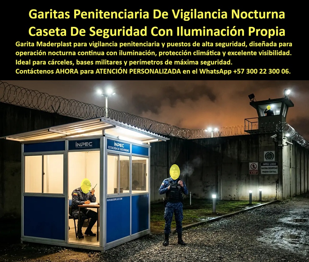 Garitas Blindadas De Seguridad Caseta Nocturna Con Luz Maderplast - Caseta Garita Vigilancia Con Iluminacion Resistente, Caseta Guardia Nocturna Prefabricada Antivandálica Con Luz Propia Exterior Garita Nocturna Penitenciaria Iluminada Garitas Blindadas De Seguridad Caseta Nocturna Con Luz Maderplast Caseta Garita Vigilancia Con Iluminacion Resistente Caseta Guardia Nocturna Prefabricada Antivandálica Con Luz Propia Exterior Garita Nocturna Penitenciaria Iluminada