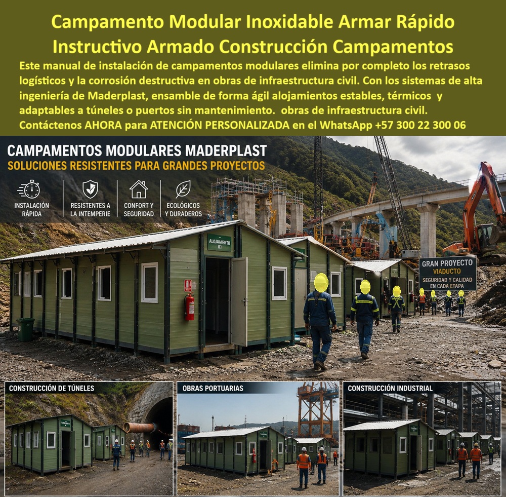 Manual Instalación Campamento Modular Paso A Paso Maderplast - Instructivo De Armado De Campamentos Libres De Corrosion Para Obra, Manual Guia Paso A Paso Construccion Campamentos De Rapido Ensamble, Guia Instalacion Campamento Modular Manual Instalación Campamento Modular Paso A Paso Maderplast Instructivo De Armado De Campamentos Libres De Corrosion Para Obra Manual Guia Paso A Paso Construccion Campamentos De Rapido Ensamble Guia Instalacion Campamento Modular