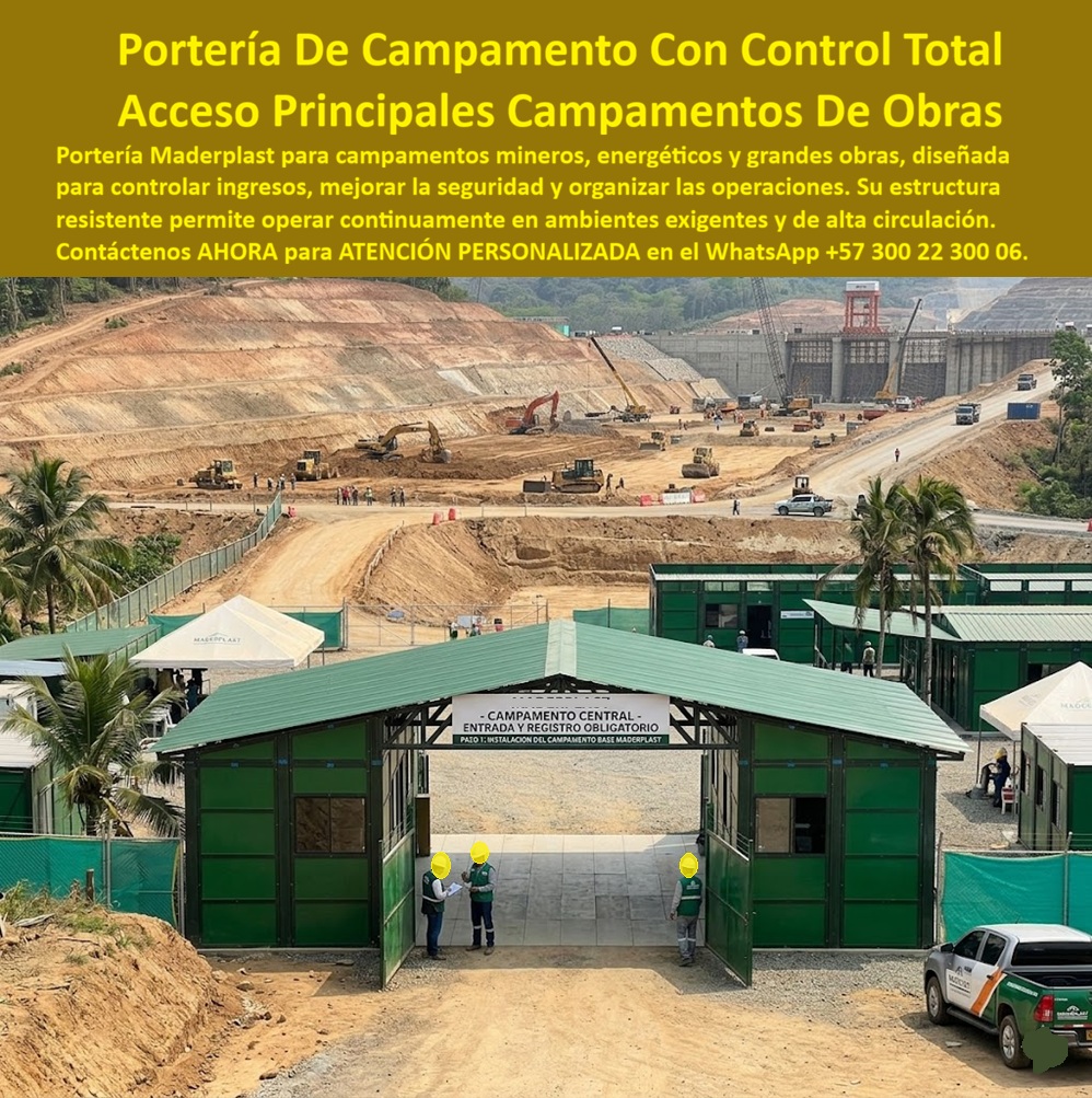 Porterias De Campamentos Portería Control Acceso Maderplast - Centro De Control Perimetral Supervisión Permanente Exterior, Portería Modular Para Campamentos Control Total De Acceso, Caseta Acceso Campamento Minería Resistente Clima Sol Porterias De Campamentos Portería Control Acceso Maderplast Centro De Control Perimetral Supervisión Permanente Exterior Portería Modular Para Campamentos Control Total De Acceso Caseta Acceso Campamento Minería Resistente Clima Sol