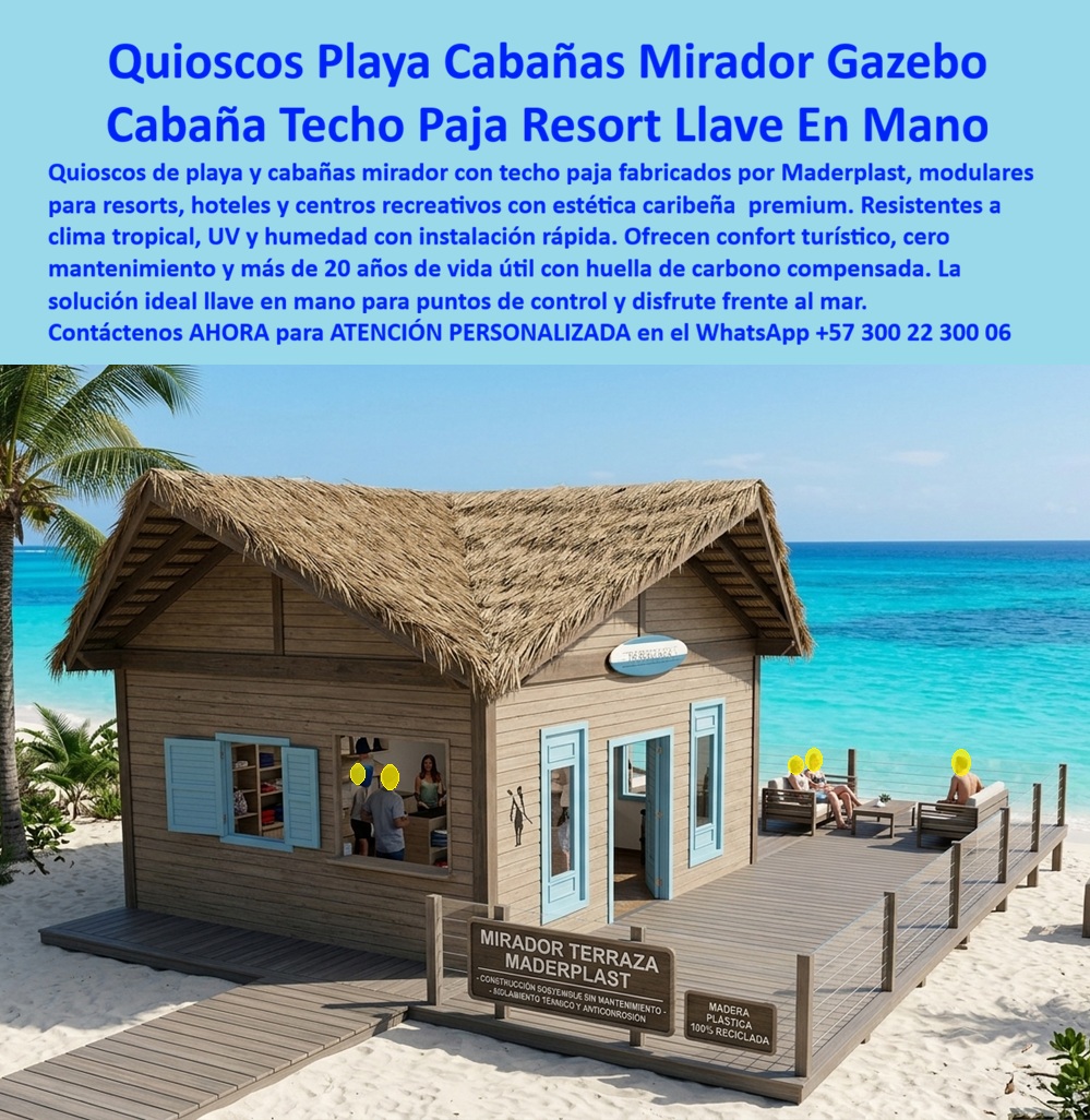 Quioscos De Playa Cabañas Mirador Gazebo Palmera Maderplast - Cabaña Techo Paja Resort Instalada Llave En Mano, Puestos De Control Hotelero Y Garitas Modulares Para Centros Recreativos, Quioscos Caribeños Para Clubes Y Hoteles, quioscos Quioscos De Playa Cabañas Mirador Gazebo Palmera Maderplast Cabaña Techo Paja Resort Instalada Llave En Mano Puestos De Control Hotelero Y Garitas Modulares Para Centros Recreativos Quioscos Caribeños Para Clubes Y Hoteles quioscos